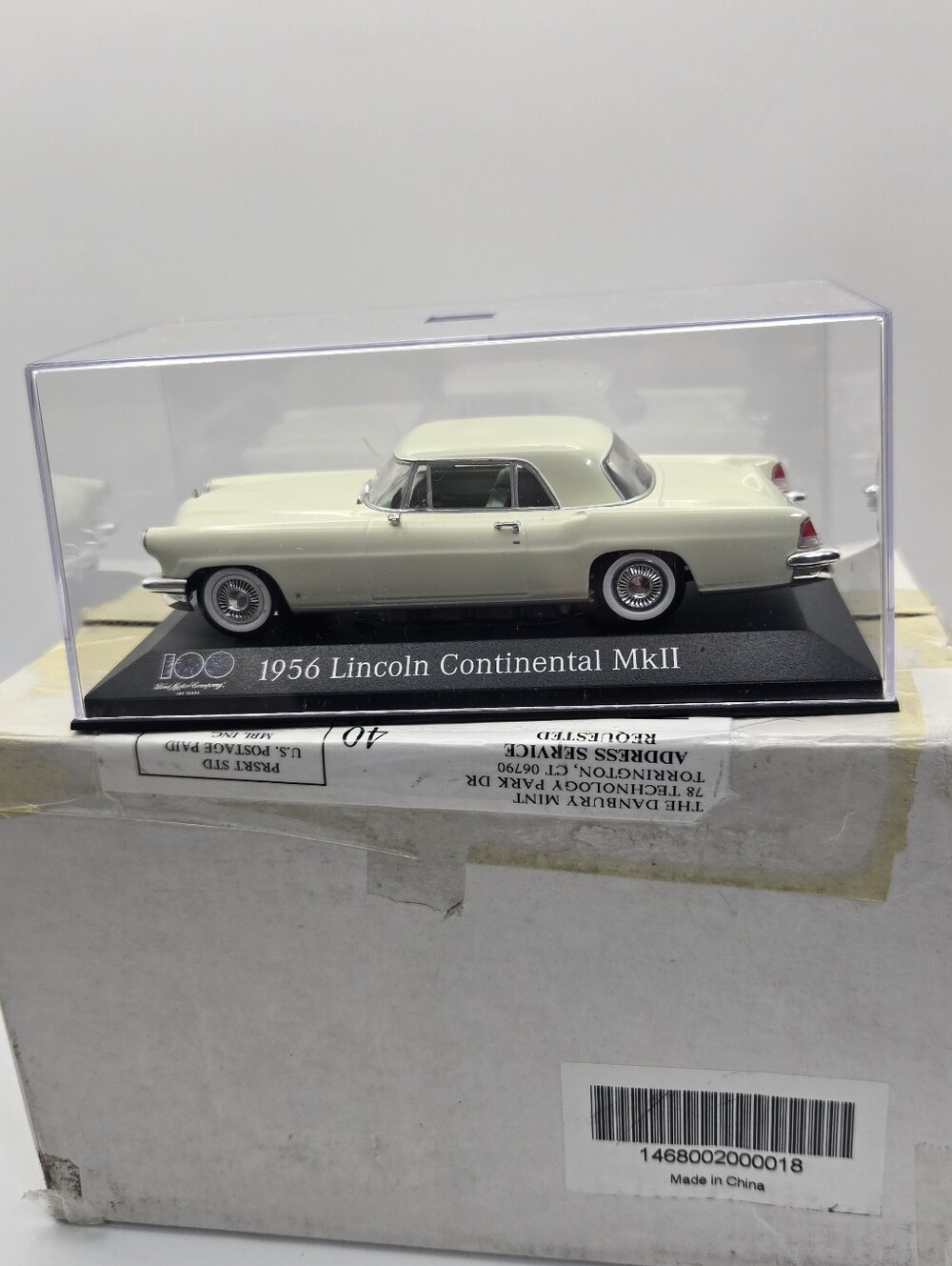 1956 Lincoln Continental MkII Minichamps Danbury Mint 1:43 Scale Die Cast Car